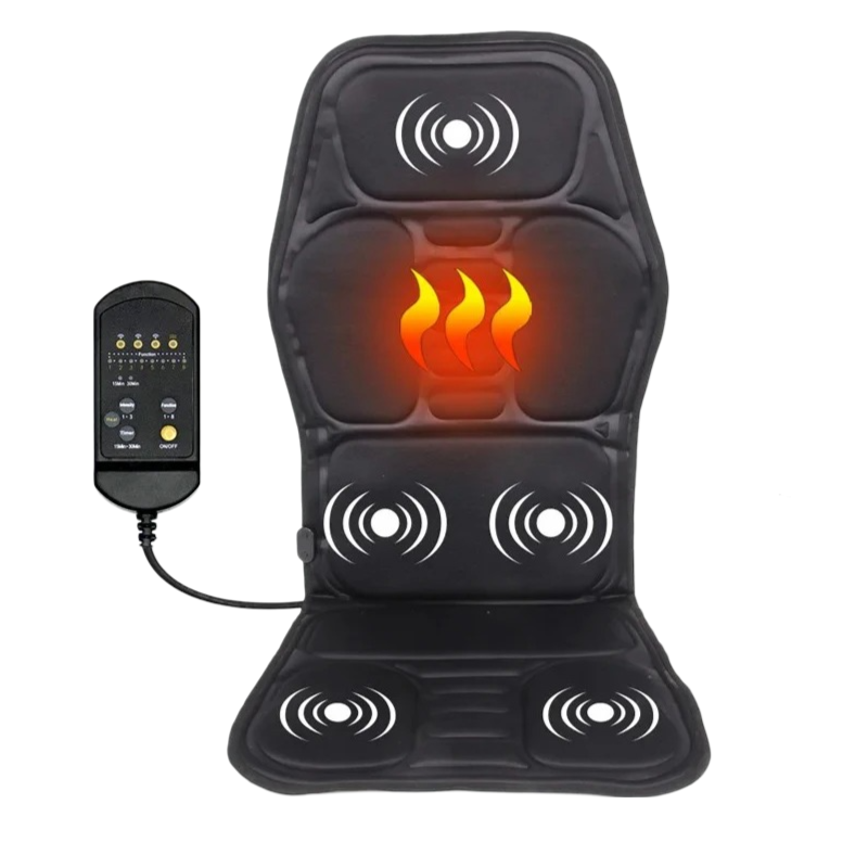Portable Heated Vibrating Massage Seat Cushion for Car & Home