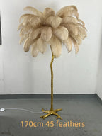 Modern Resin Feather Floor Lamp for Living Room