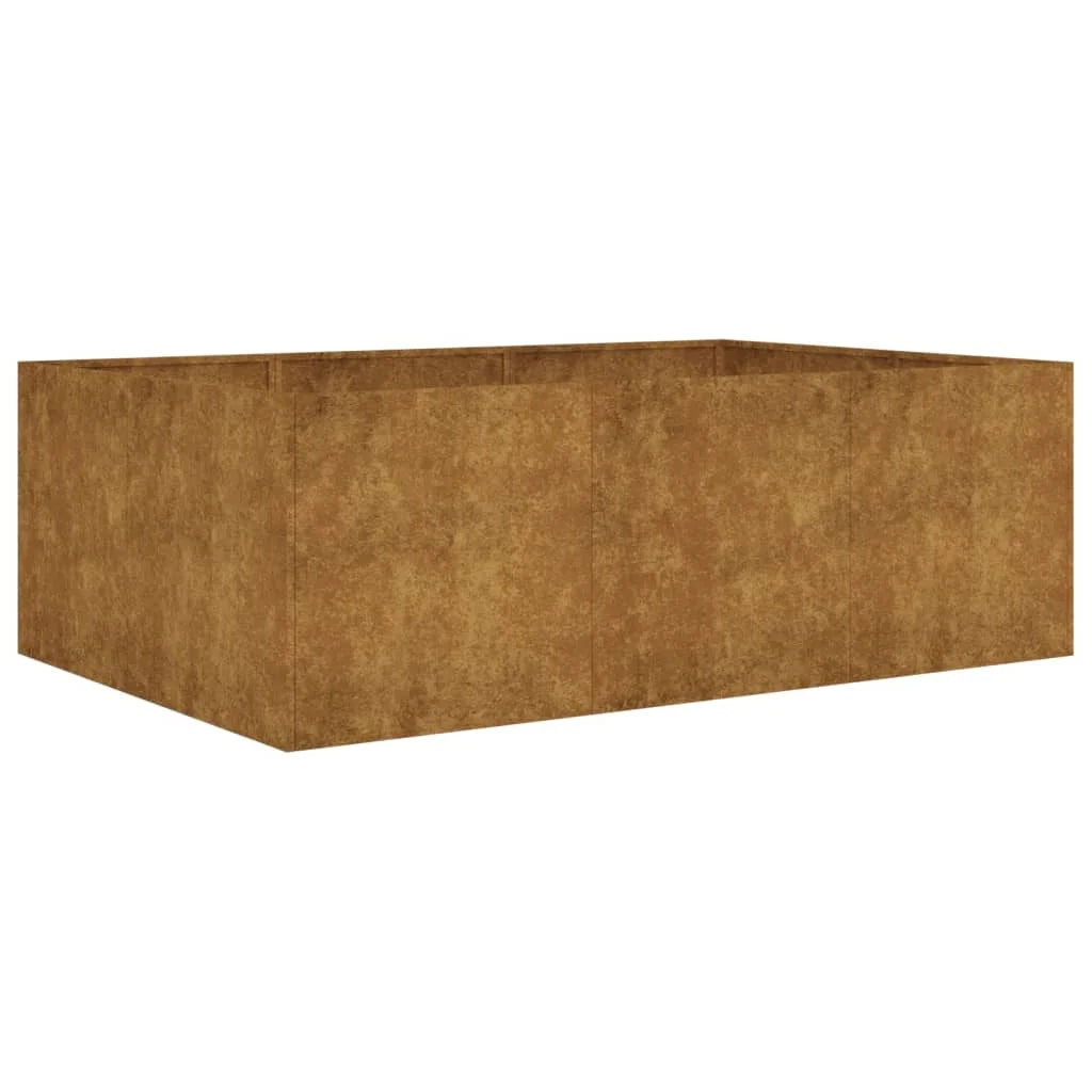 Corten Steel Outdoor Raised Garden Bed 120x80x40cm – Heavy Duty, Rust Look