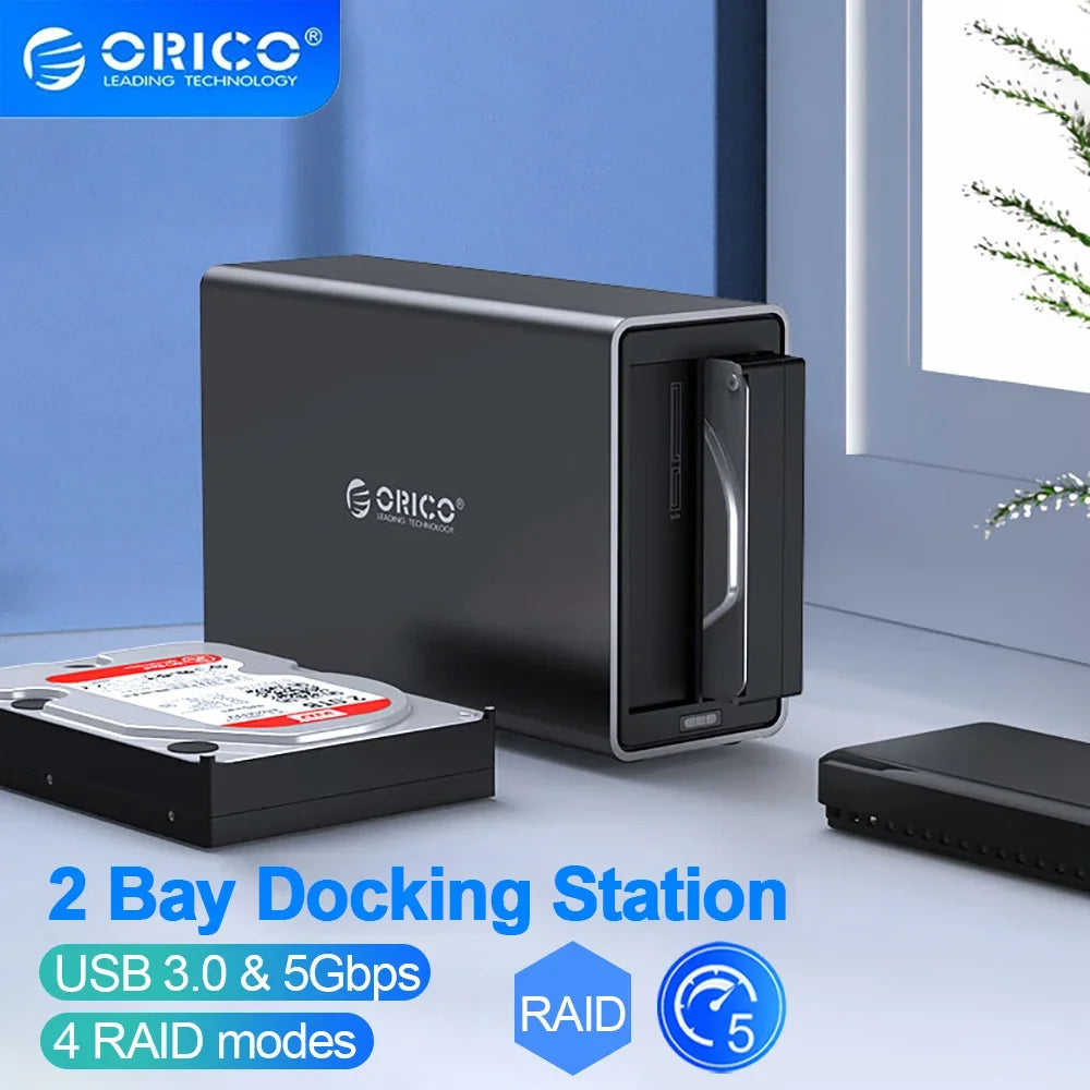 2 Bay 3.5" HDD Docking Station with RAID Support
