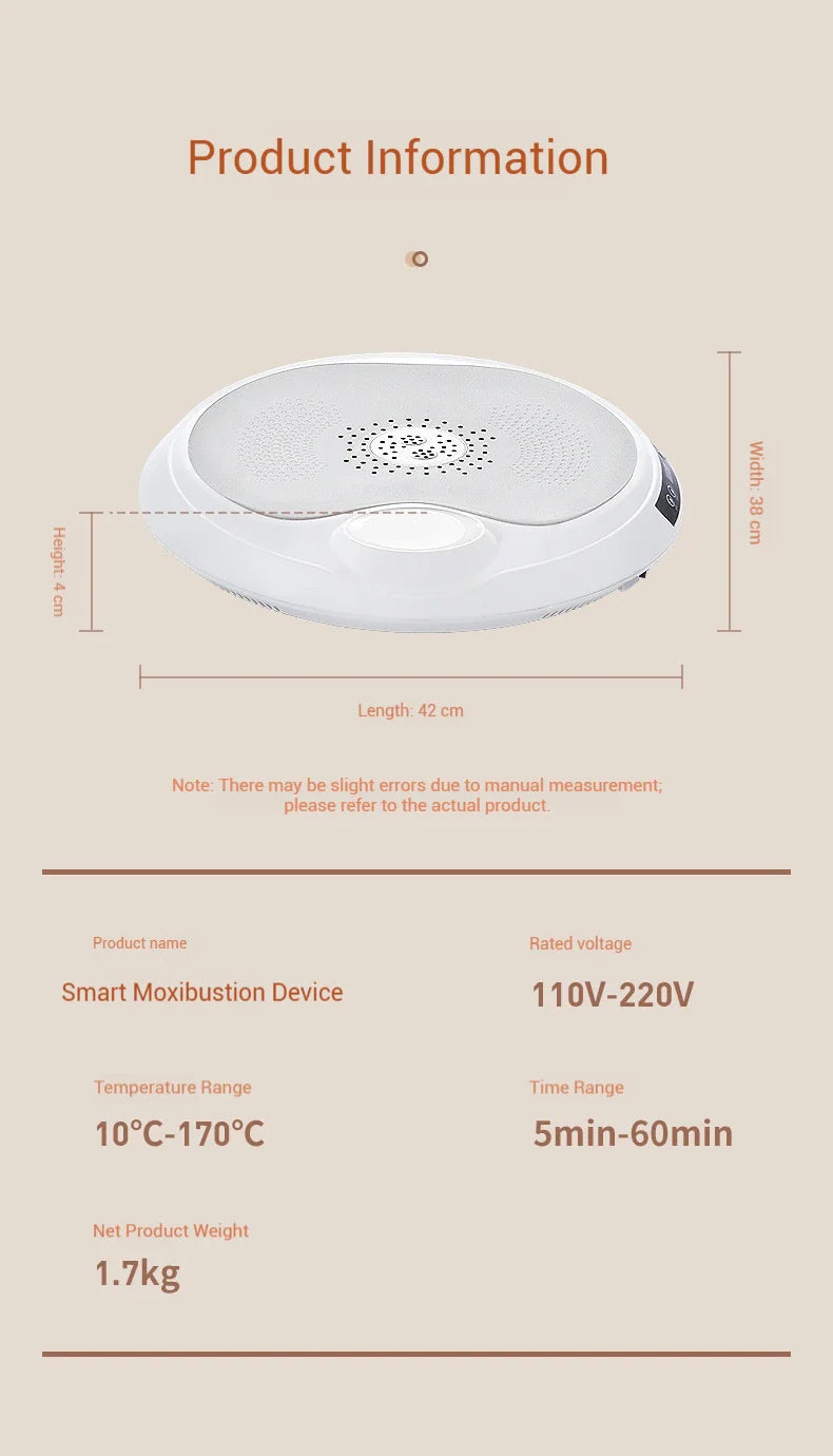 White Smoke-Free Sitting Moxibustion Device with Seat Cushion