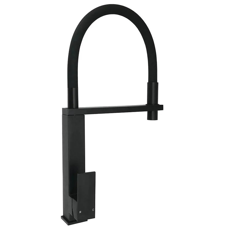 Pull-Out Swivel Kitchen Tap, Matte Black, Single Lever
