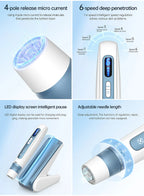 2-in-1 Blue Wireless Micro needling Hydra Pen with EMS