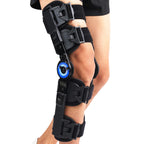 Orthopedic Hinged ROM Knee Brace, Adjustable Angle & Length, Black