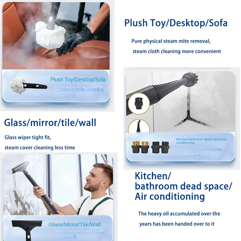 Electric Steam Cleaning Machine – High Temperature, Large Tank, Home & Car Use
