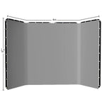 2.4x4m Collapsible Gray Chroma Key Backdrop