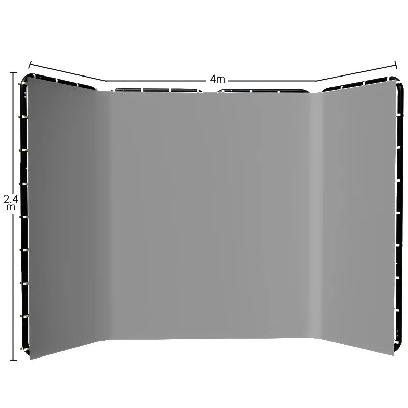 2.4x4m Collapsible Gray Chroma Key Backdrop