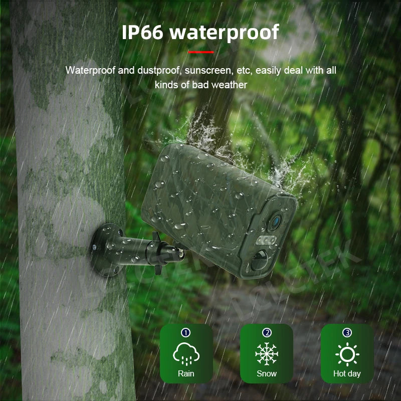 Outdoor 4MP Hunting Camera with Night Vision and Audio