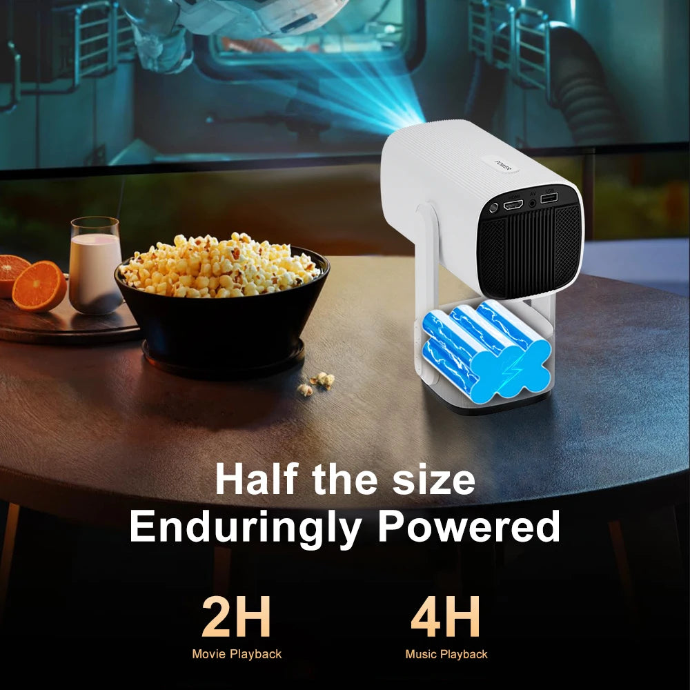 1080P Outdoor Projector with Auto Correction and RGB Light