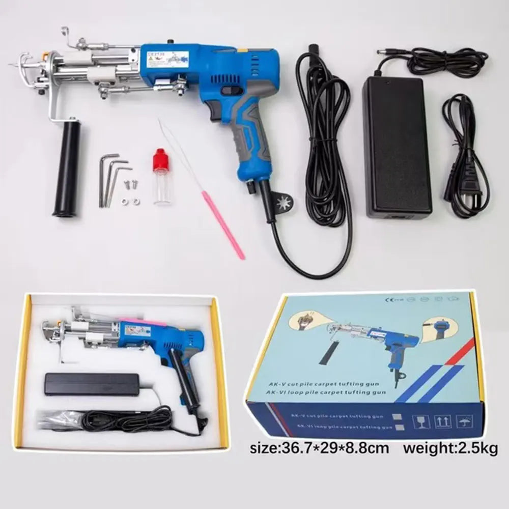 2-in-1 Electric Tufting Gun for Cut and Loop Pile
