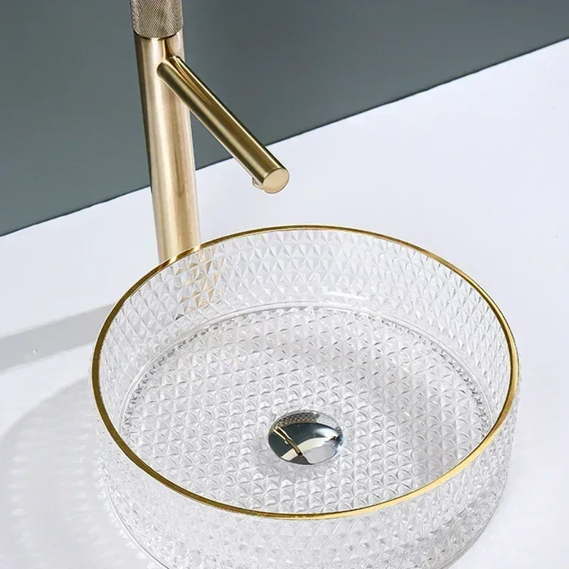 Italian Style Crystal Sink for Hotel or Home Vanity