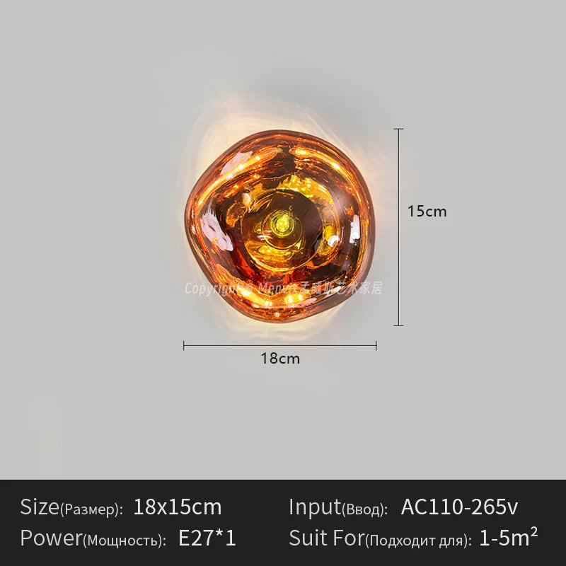 LED Wall Sconce Up Down Light 3000K Amber, L180mm Amber