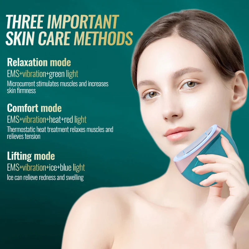 Hot & Cold EMS Face and Neck Massager for Skin Firmness
