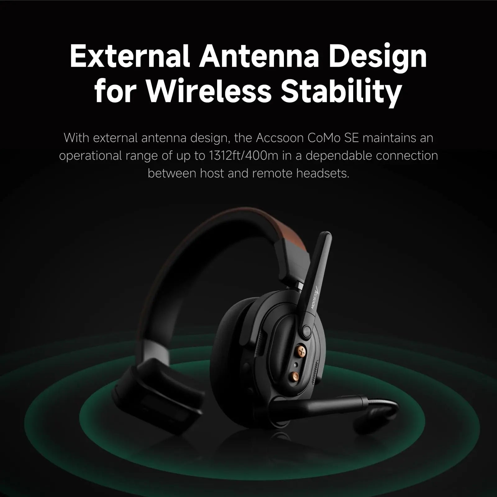 2.4GHz Long-Range Wireless Crew Intercom Headset System
