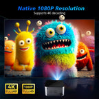 Smart 1080P Home Projector with Voice Control & Bluetooth