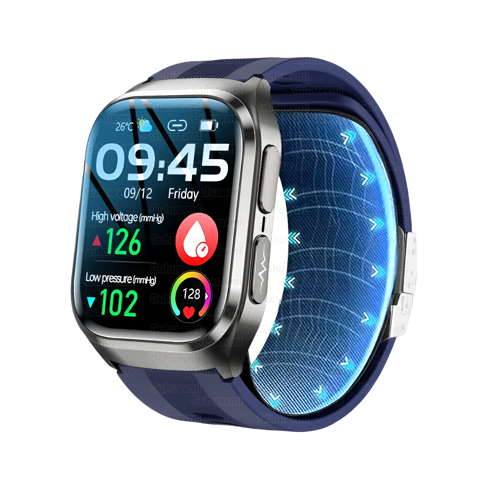 2.06" AMOLED Health Watch with ECG, Oxygen & Temp Sensor
