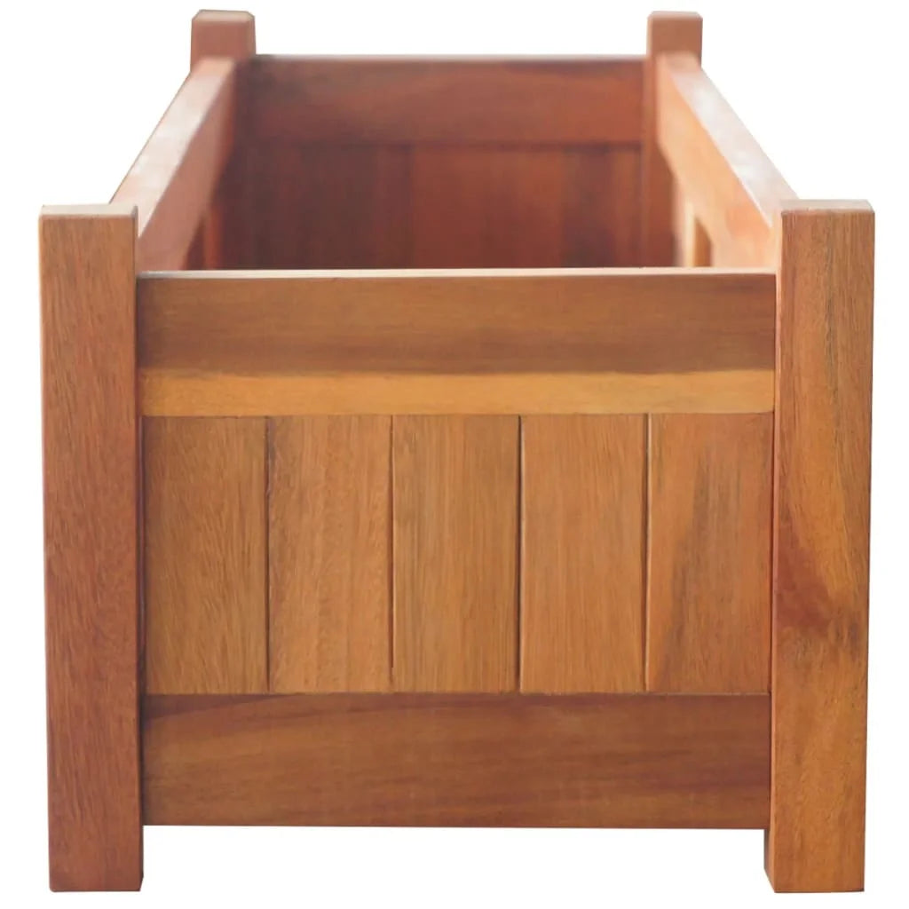 Set of 2 Outdoor Wooden Garden Beds – Acacia Timber Planters 100cm