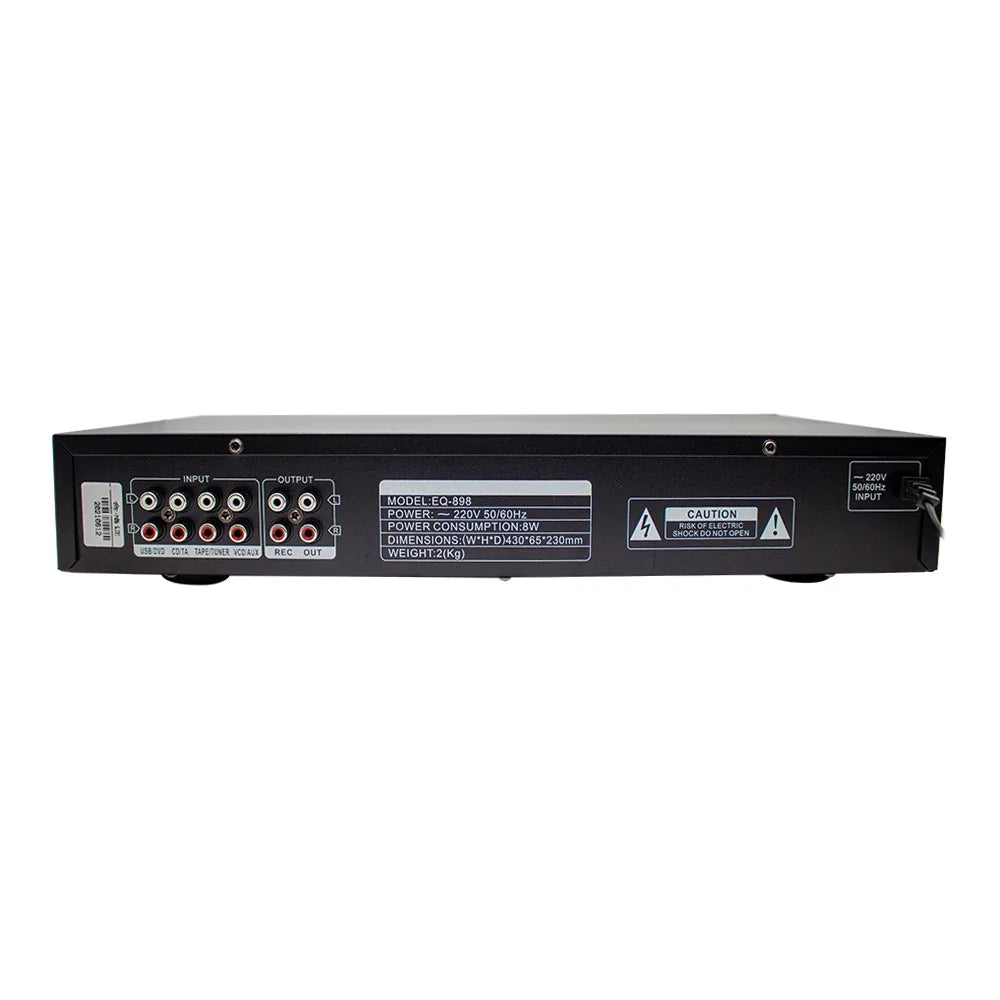 10-Band Graphic Stereo Preamplifier with Bluetooth & EQ Control