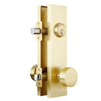 American Style Room Door Handles with Electroplated Finish, Silent Ball Lock & Keys Included
