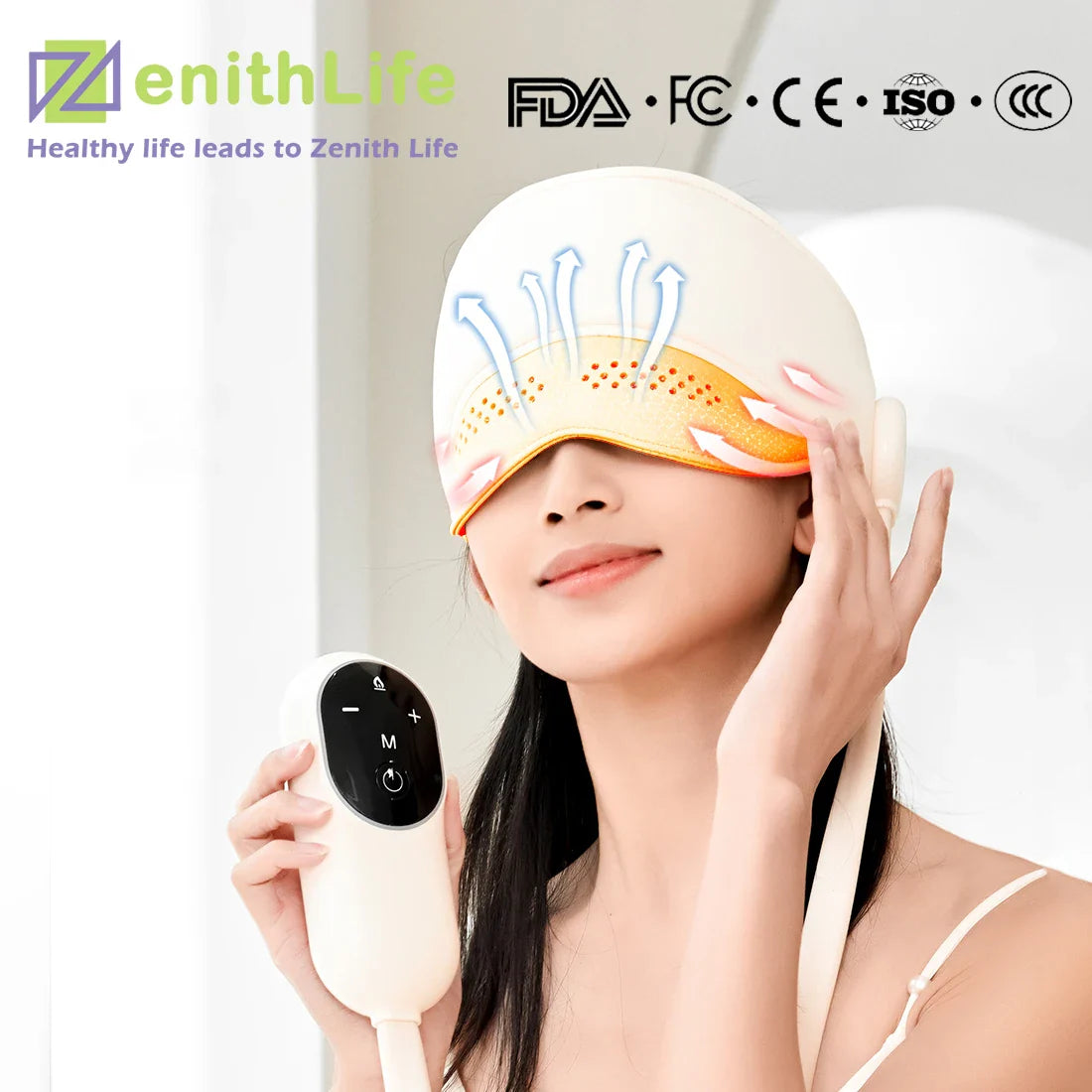 Graphene Heated Head & Eye Massager with Adjustable Heat