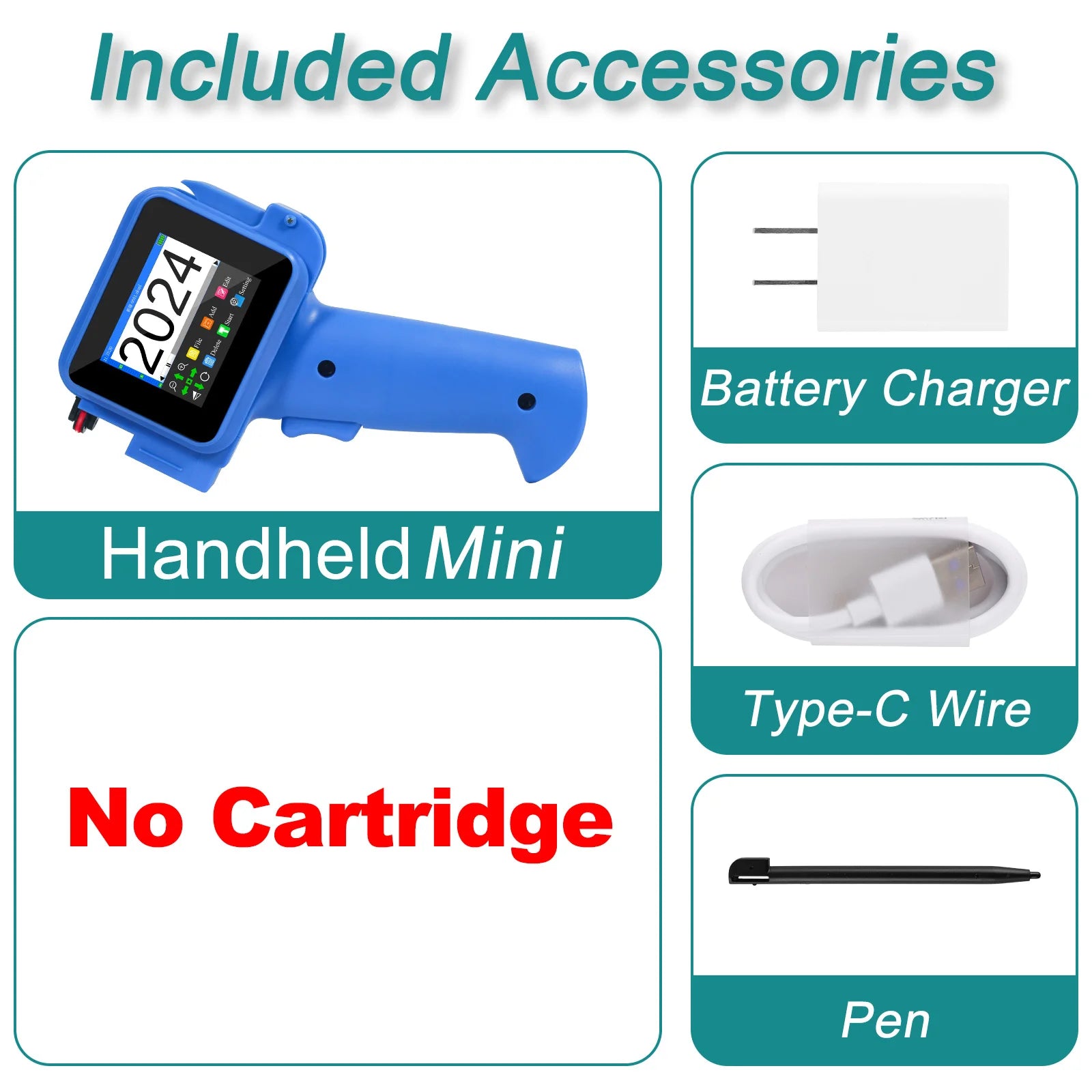 12.7mm Mini Handheld Inkjet Printer for QR and Barcode