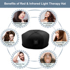 Red Light Therapy Cap for Hair Growth AU Plug Infrared LED Scalp Relaxation & Home Use Treatment