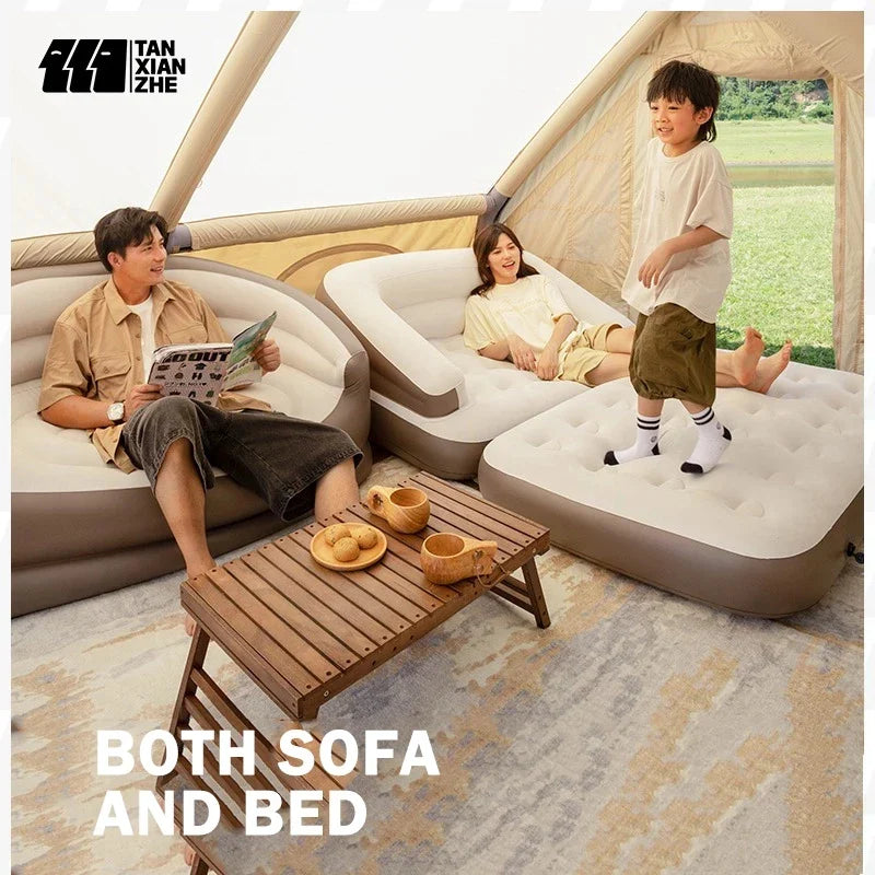 Multifunctional Inflatable Lounge Chair Bed for Outdoor & Home