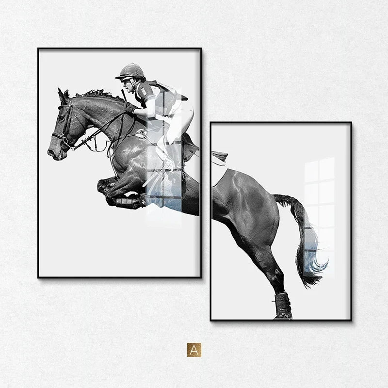 Modern Nordic Canvas Wall Art Abstract Animal Design for Living Room or Dormitory