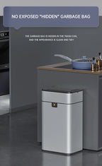 15L Smart White Trash Bin with Automatic Lid