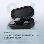 2-Transmitter Lavalier Mic with Real-Time Monitoring & Charging