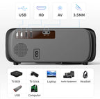 1080P Android Projector with 300" Display and Bluetooth