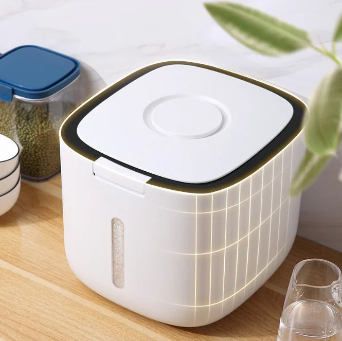 10KG Airtight Kitchen Storage Container with Measuring Cup – Moisture & Insect Proof
