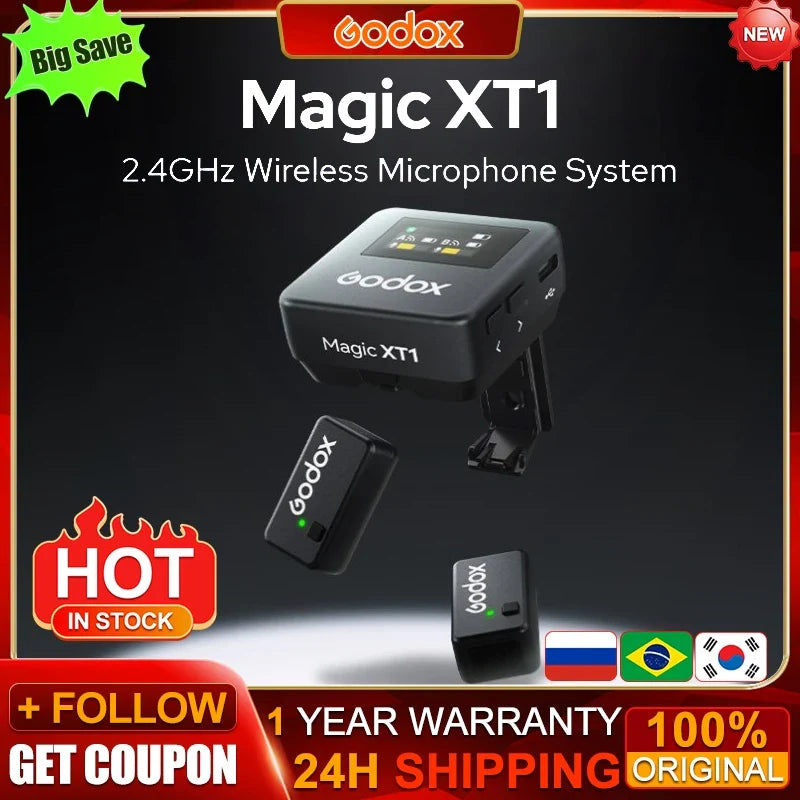 2.4GHz Wireless Lavalier Microphone with 200m Range