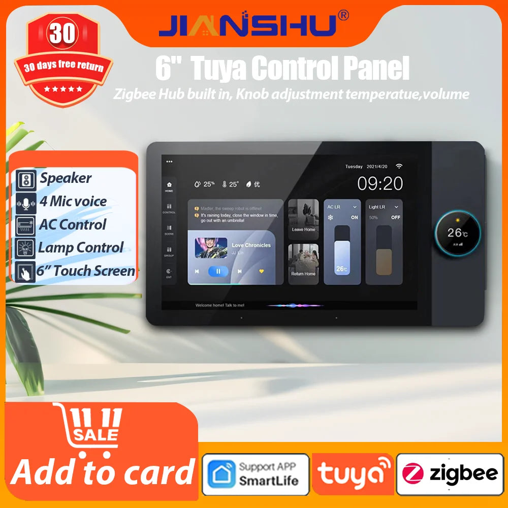 Wireless Zigbee Smart Panel with Music and Automation