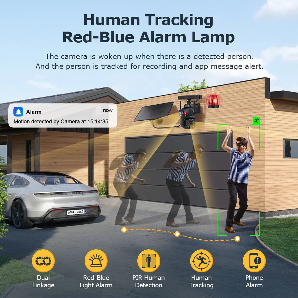 8MP 36x Zoom Solar WIFI Outdoor Security Camera