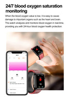 1.91" Health Tracker Watch with ECG, BP, Uric Acid