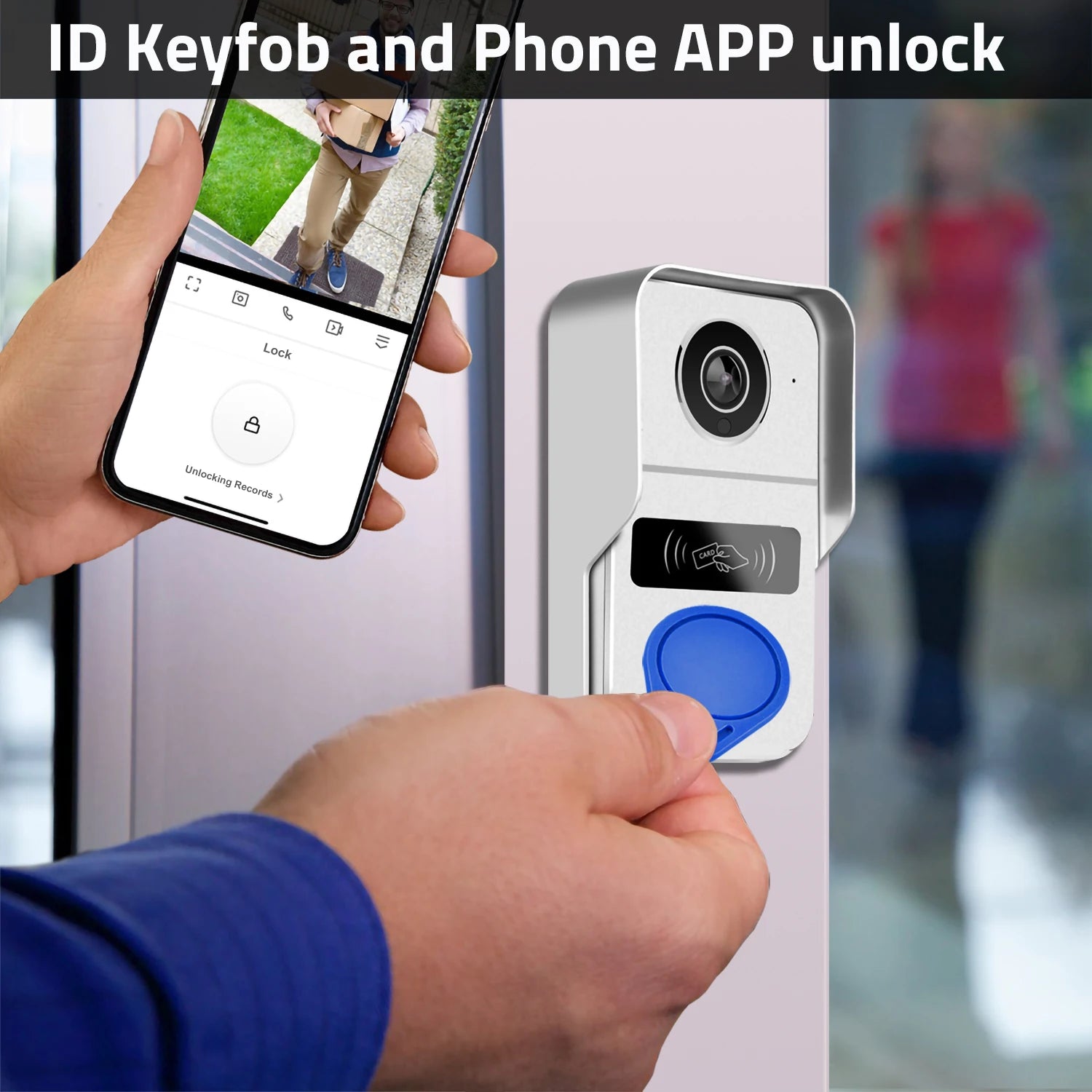 10.1" WiFi Smart Video Doorbell System with Touchscreen Monitor & 32GB Storage
