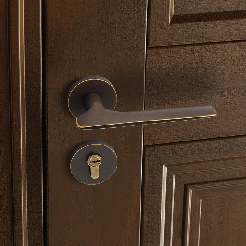 Modern Bedroom Door Lock, Mute Split Handle Design