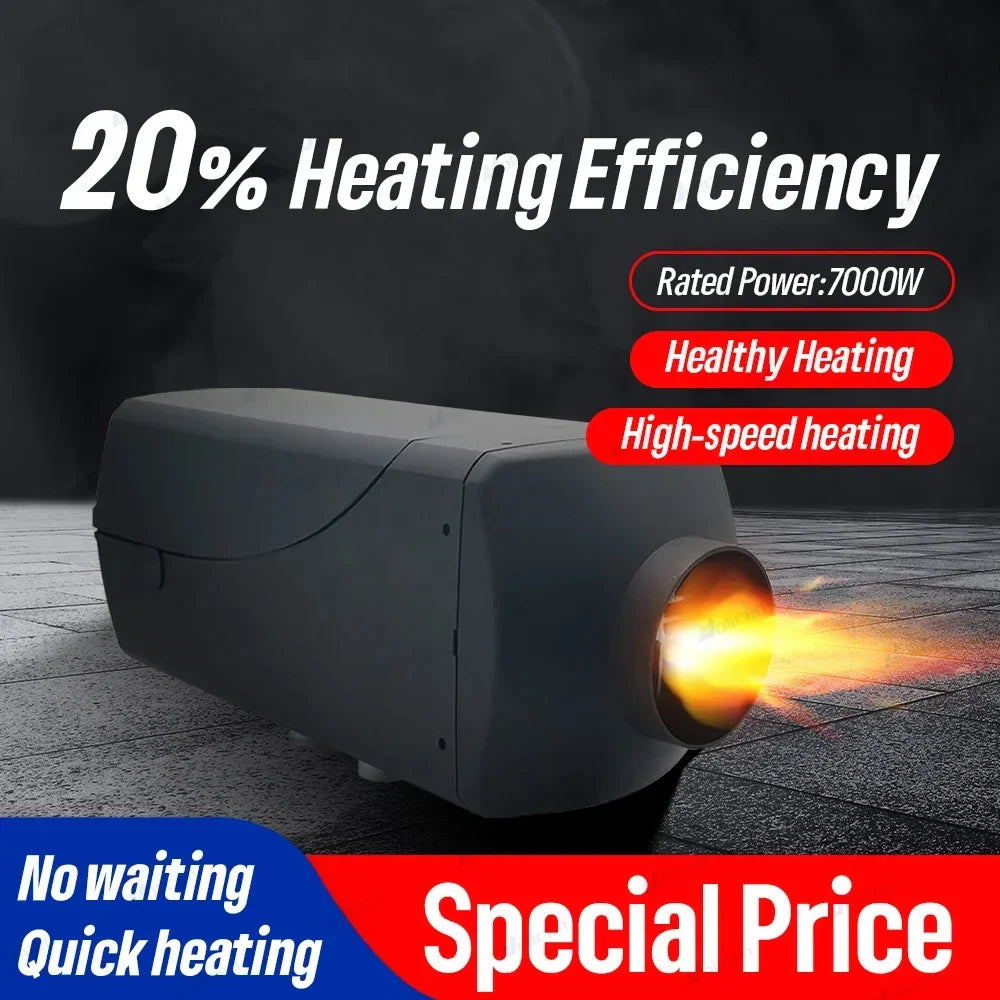 12V/24V Diesel Parking Heater for RV Truck Cabin, 2KW–5KW Output