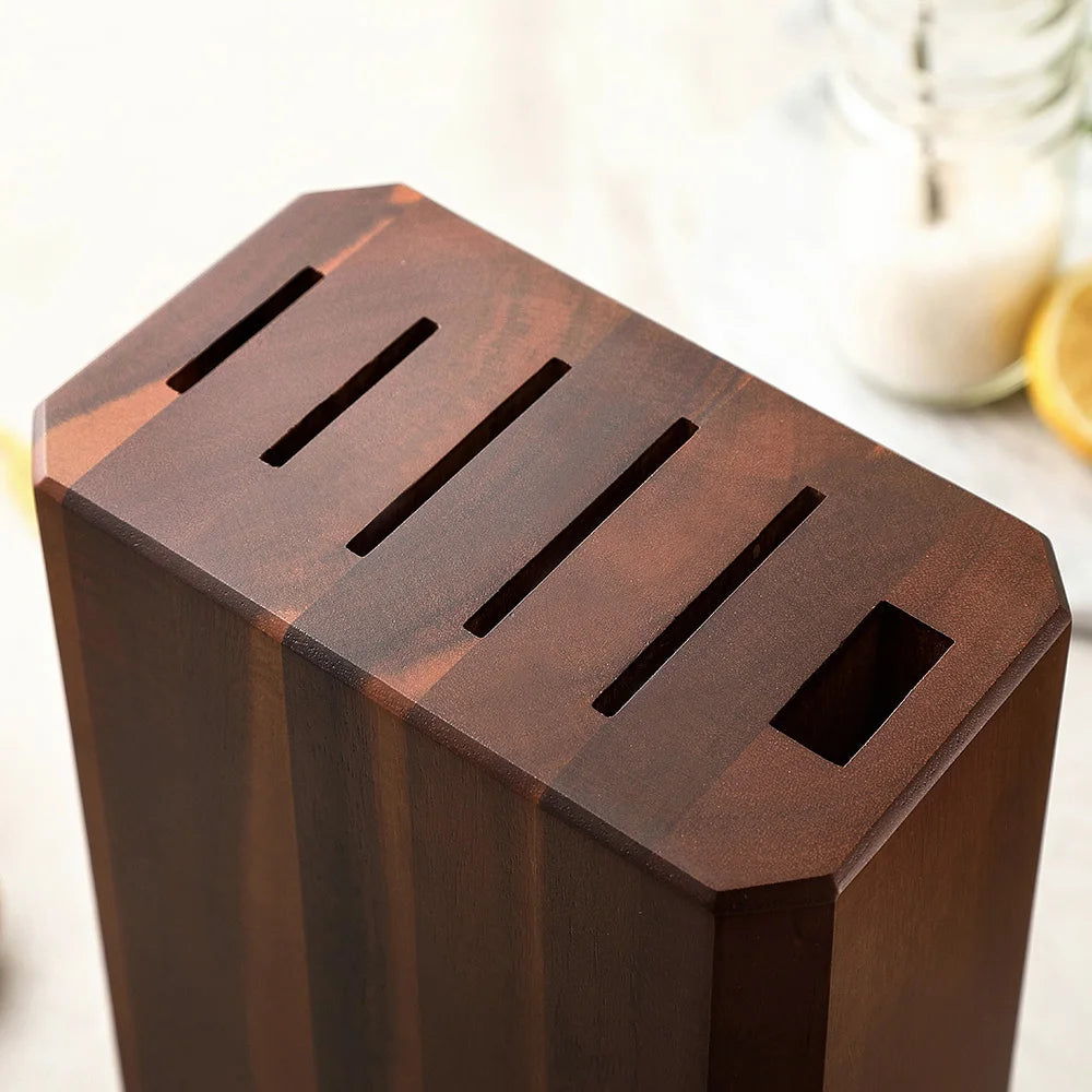 Wooden Knife Block with 6-Slot Storage for Kitchen Knives