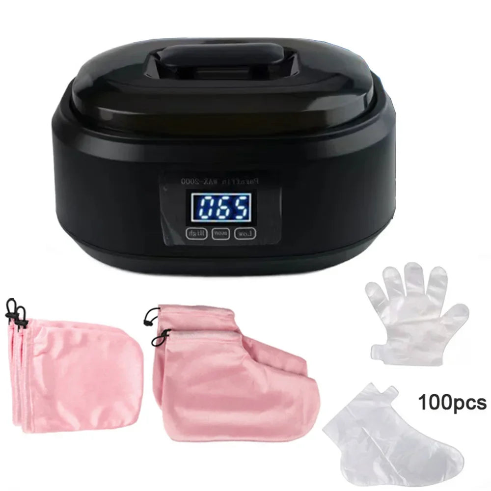 Wax Heater Set in Black 2L Paraffin Bath Moisturizing & Skin Repair