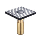 Gun Gray Stainless Steel Deep Water Floor Drain Anti-Odor, Waterproof, Bathroom & Laundry Use