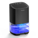 Compact Room Dehumidifier with Water Tank, LED Mood Lights & Overflow Protection