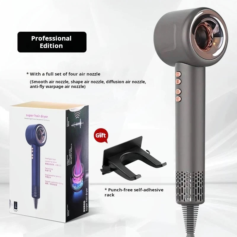 1500W Leafless Hair Dryer with Negative Ion Technology & 4 Speed Modes