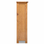 3-Tier Solid Oak Bookcase 70cm – Rustic Wooden Shelf Unit for Living Room or Study