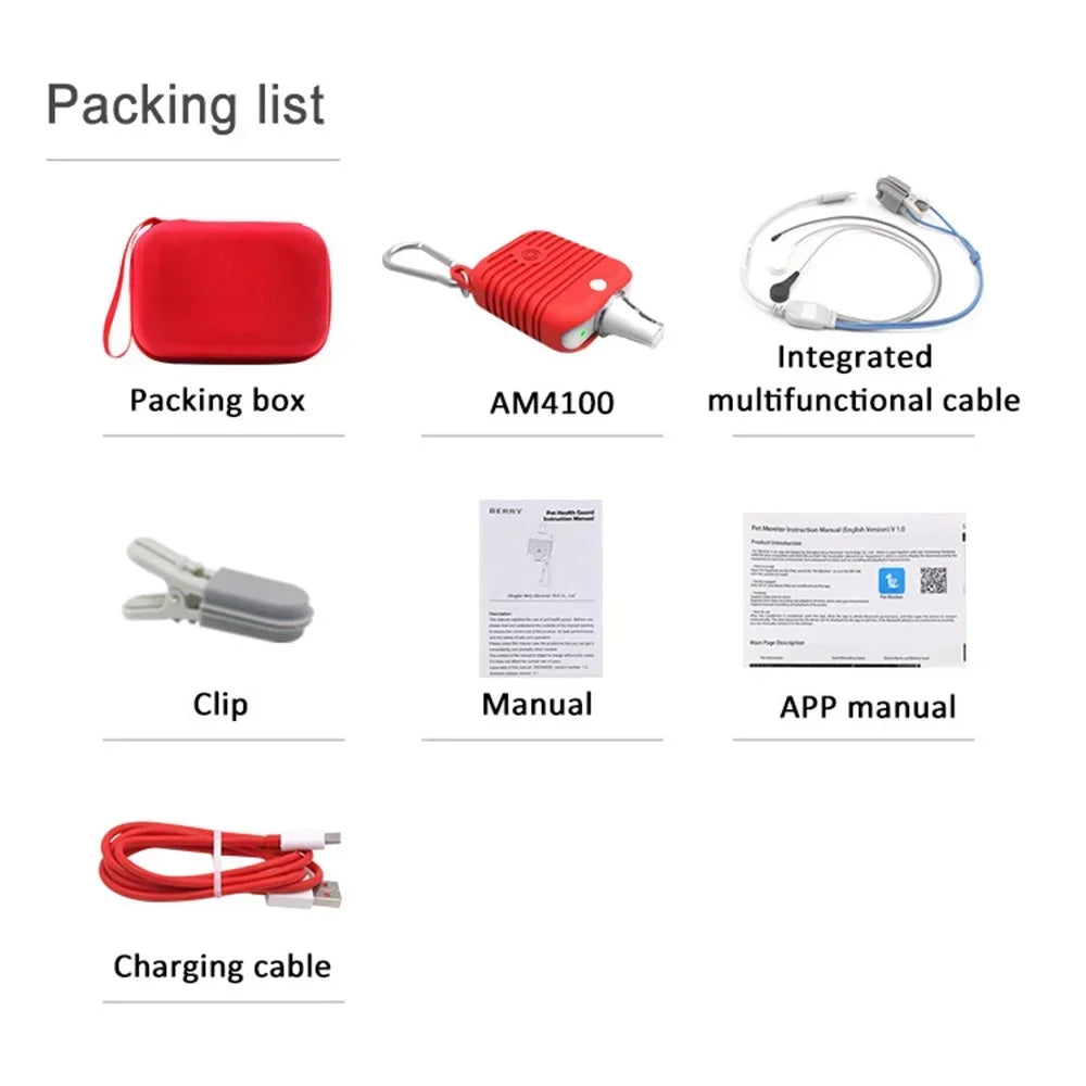 Smart Pet Health Tracker with Bluetooth App Support