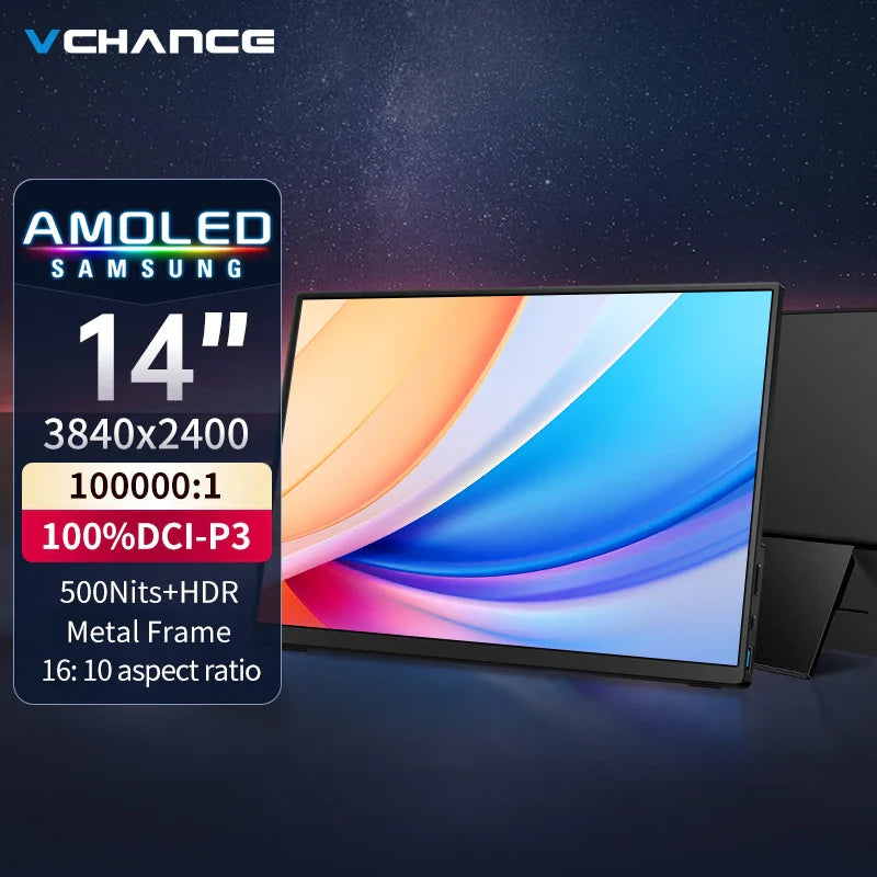 14" 4K OLED Portable Monitor with HDR and USB-C