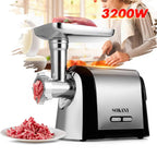 Powerful 500W Stainless Steel Electric Meat Grinder for Home Kitchen Use