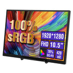 10.5-Inch Portable Monitor 1280P HDR Display for Laptop or Console
