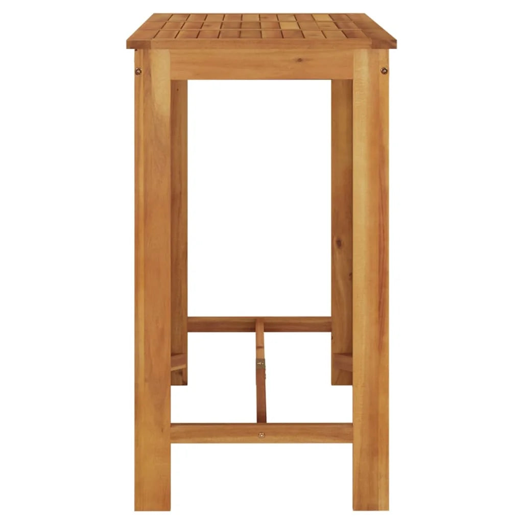 Outdoor Bar Table 120x60cm – Solid Acacia Wood with Oil Finish